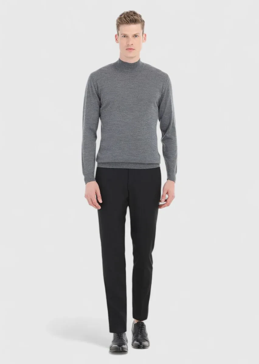 Grey Knitwear Sweatshirt - 1