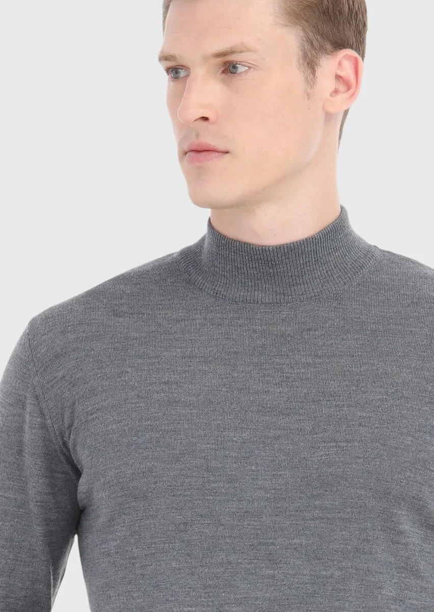 Grey Knitwear Sweatshirt - 3