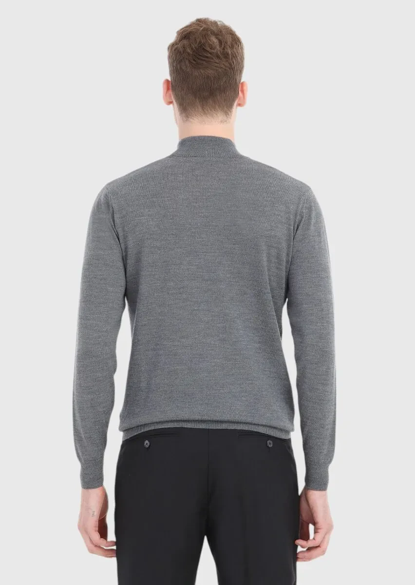 Grey Knitwear Sweatshirt - 5