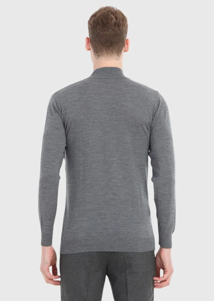 Grey Knitwear Sweatshirt - 4