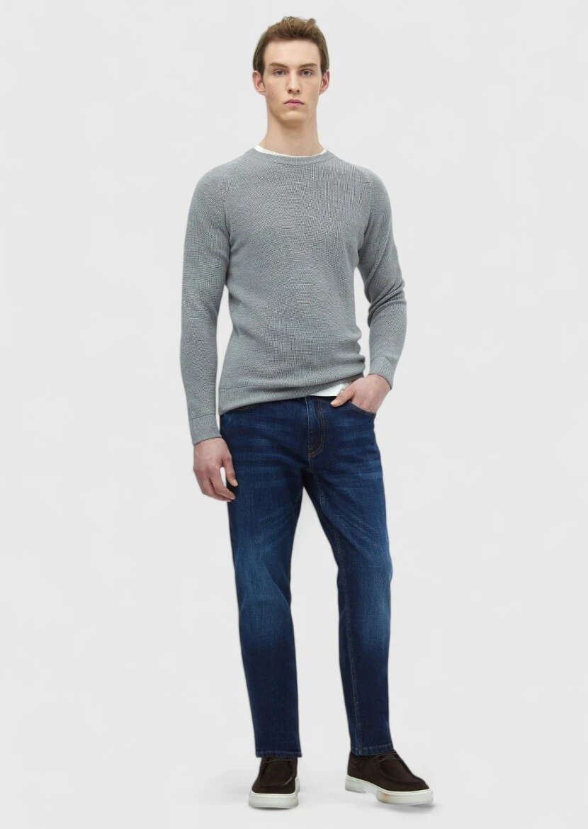 Grey Knitwear Sweatshirt 