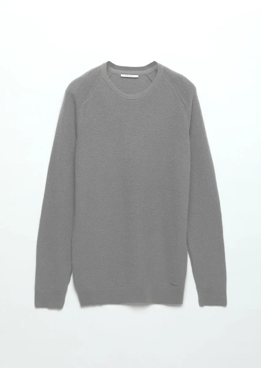 Grey Knitwear Sweatshirt - 7