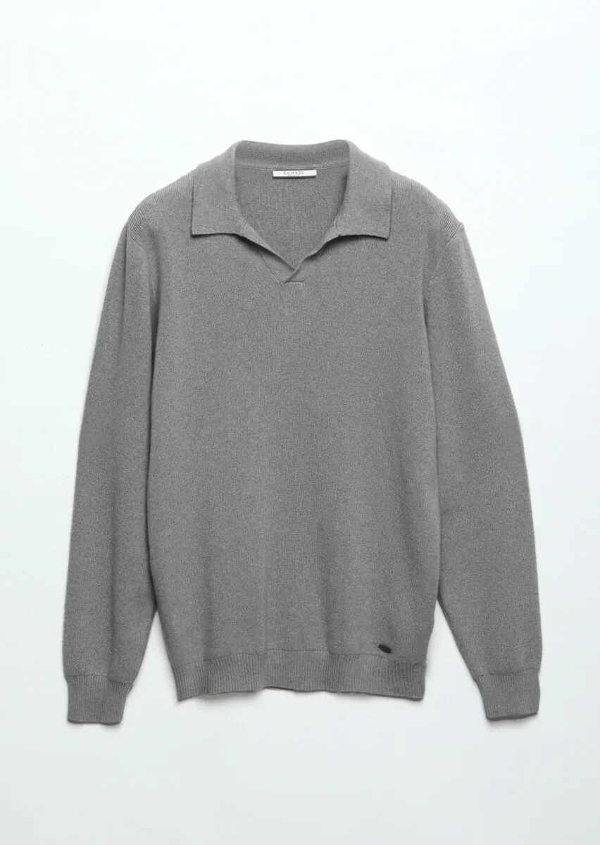 Grey Knitwear Sweatshirt - 7