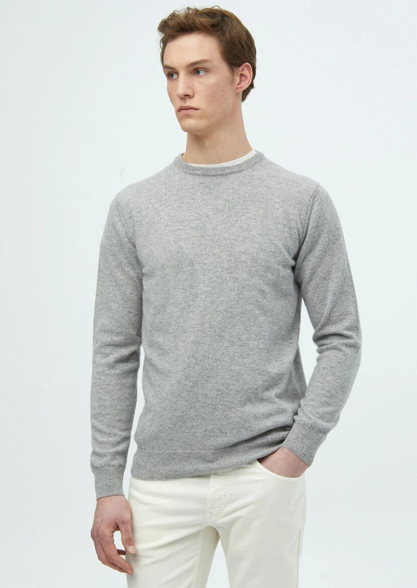Grey Knitwear Sweatshirt - RAMSEY