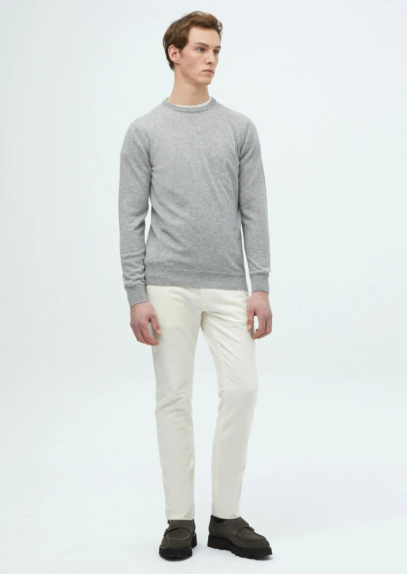 Grey Knitwear Sweatshirt - RAMSEY
