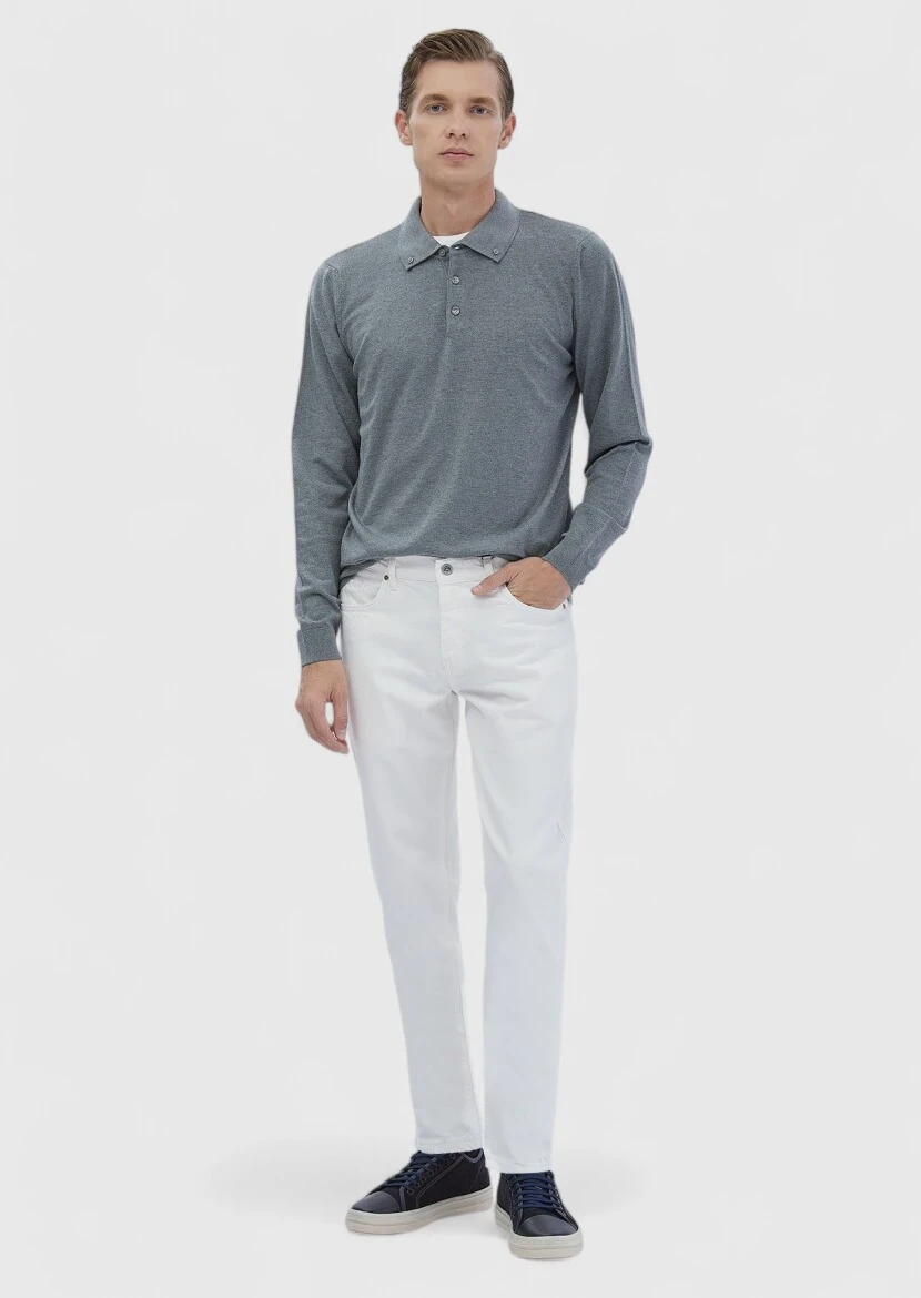 Grey Knitwear Sweatshirt 