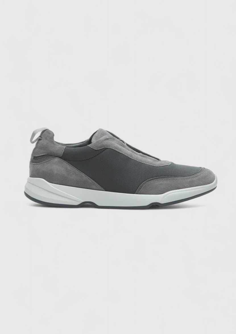 Grey Material Sneaker - RAMSEY