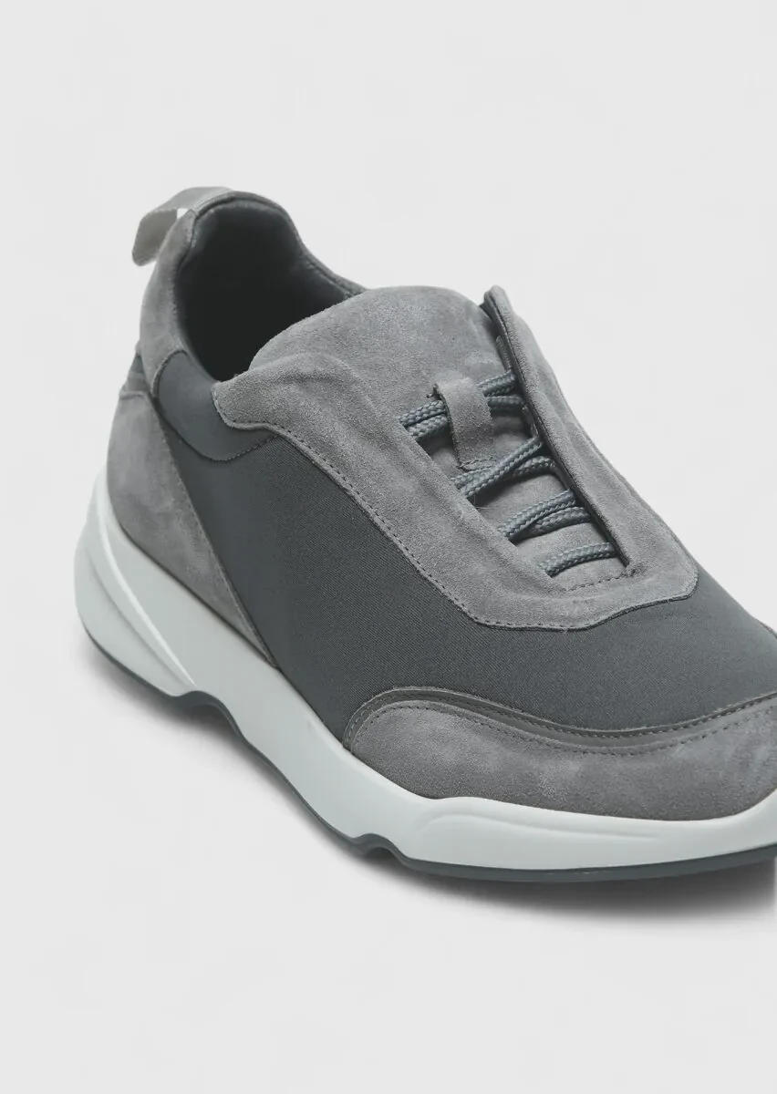 Grey Material Sneaker - 2