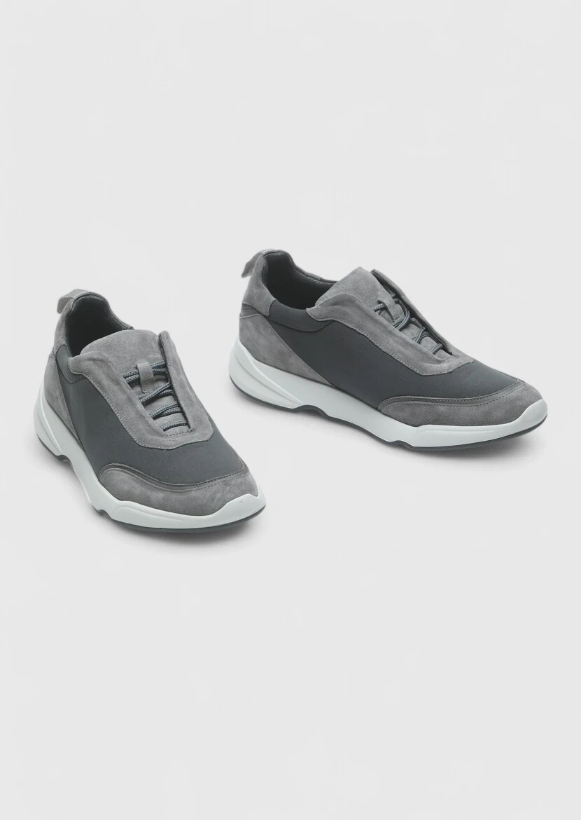 Grey Material Sneaker - 3