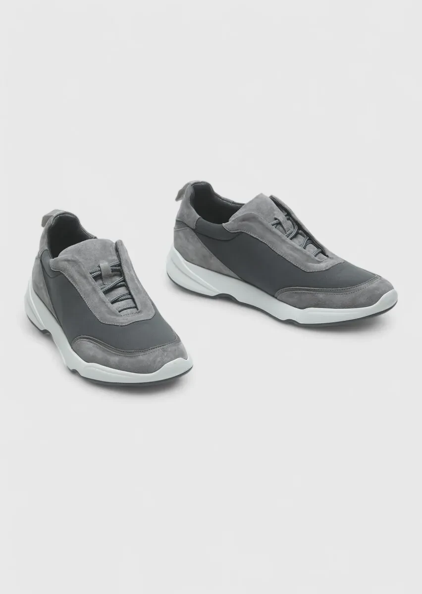 Grey Material Sneaker - 3