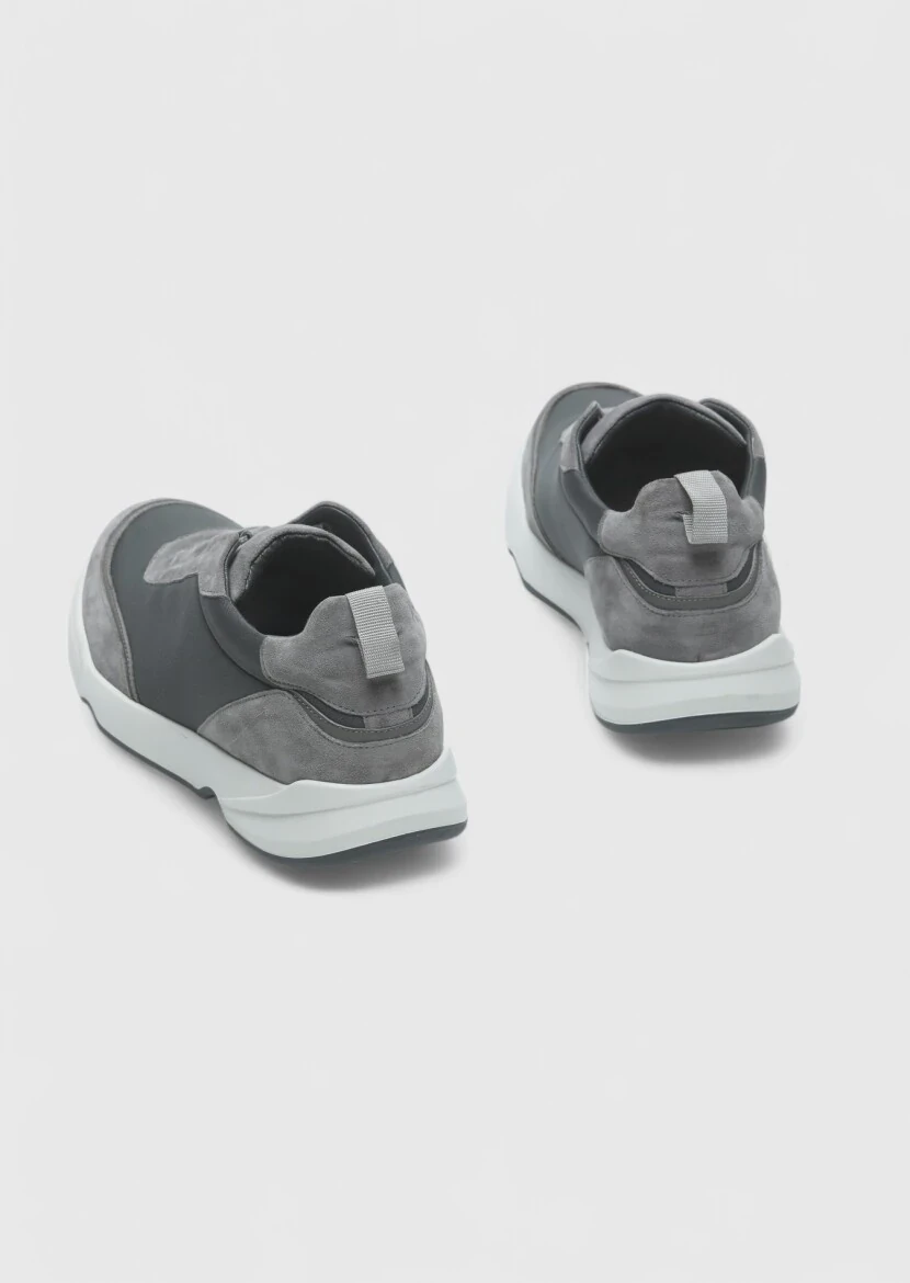 Grey Material Sneaker - 5