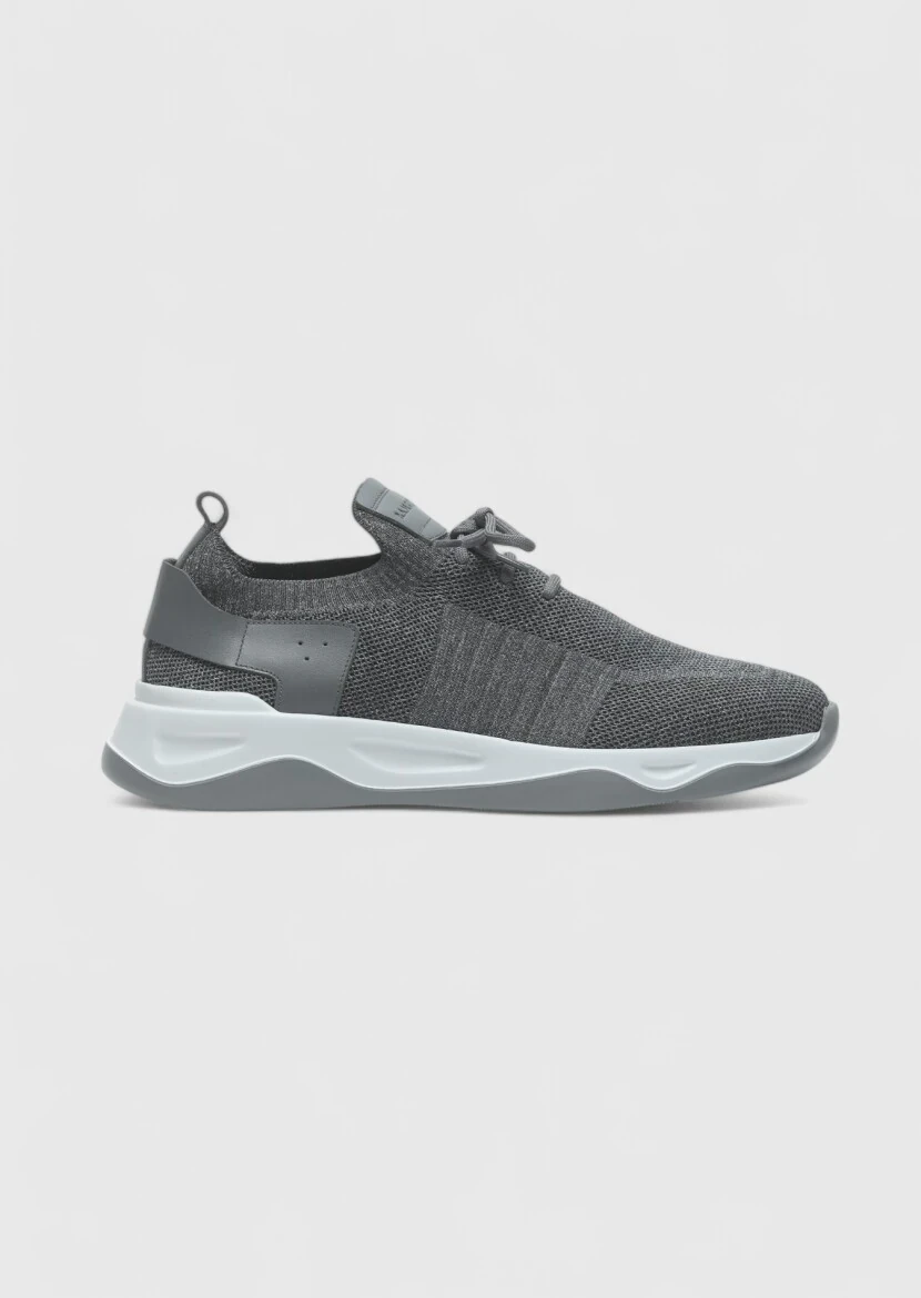 Grey Material Sneaker - RAMSEY