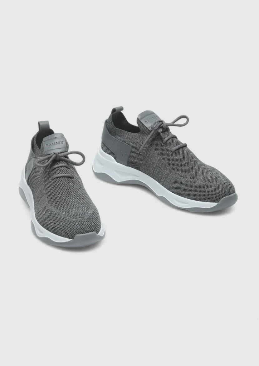 Grey Material Sneaker - 3
