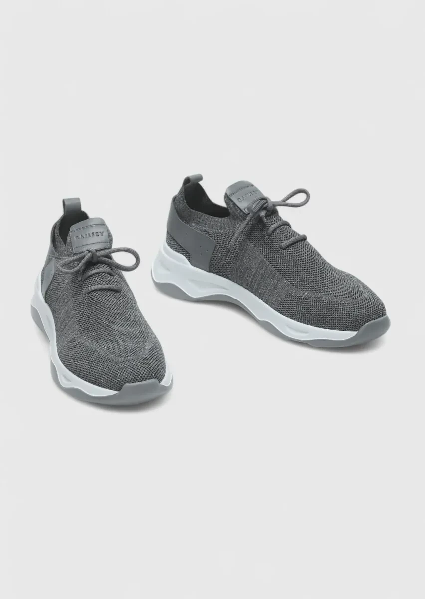 Grey Material Sneaker - 3