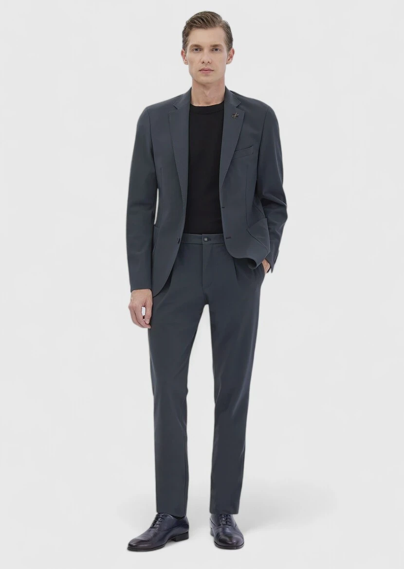 Grey Plain Comfort Fit Suit - RAMSEY