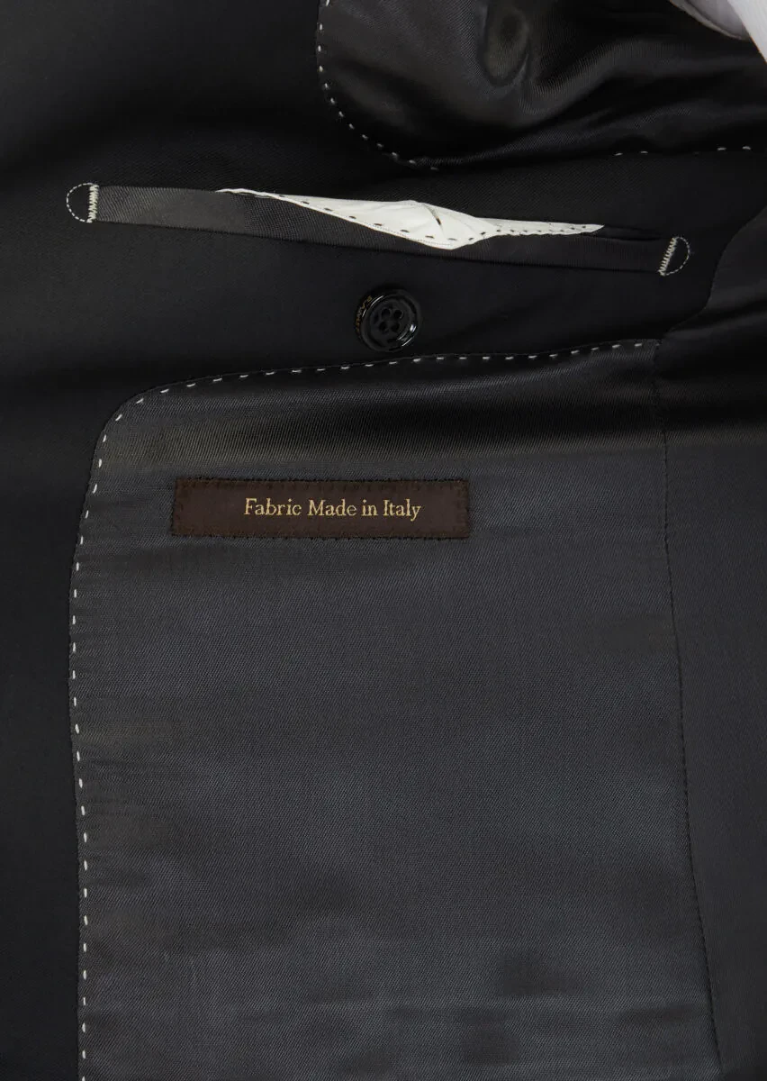 Grey Plain Regular Fit 100% Wool Suit - 5