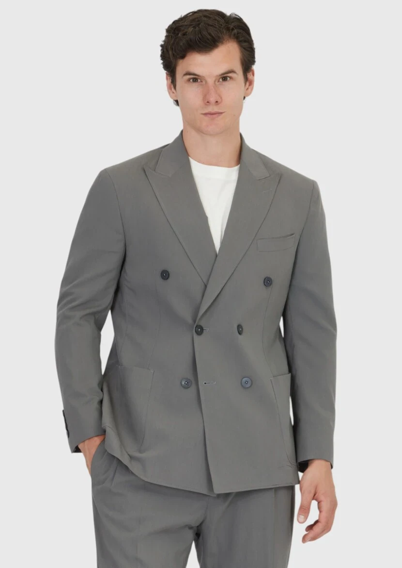 Grey Plain Zeroweight Slim Fit Suit - RAMSEY