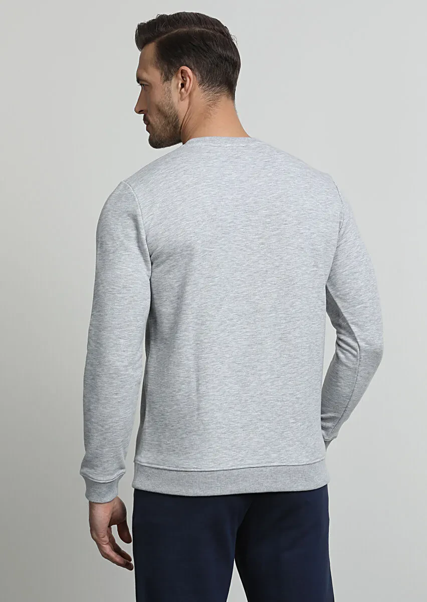 Grey Printed Sweatshirt - 4