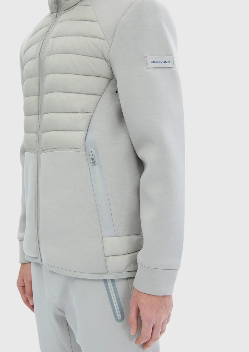 Grey Regular Fit Hooded Denim Weaving Coat - 7