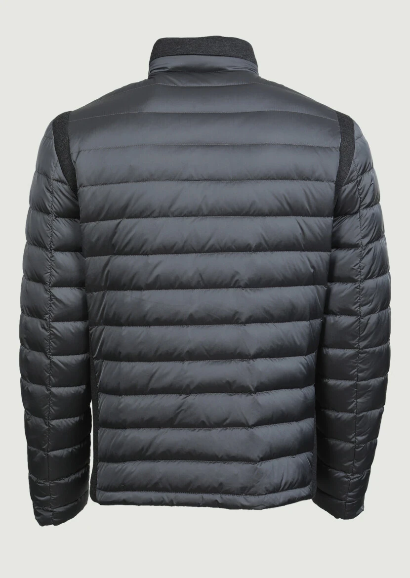 Grey Regular Fit Turtleneck Casual Weaving Coat - 7