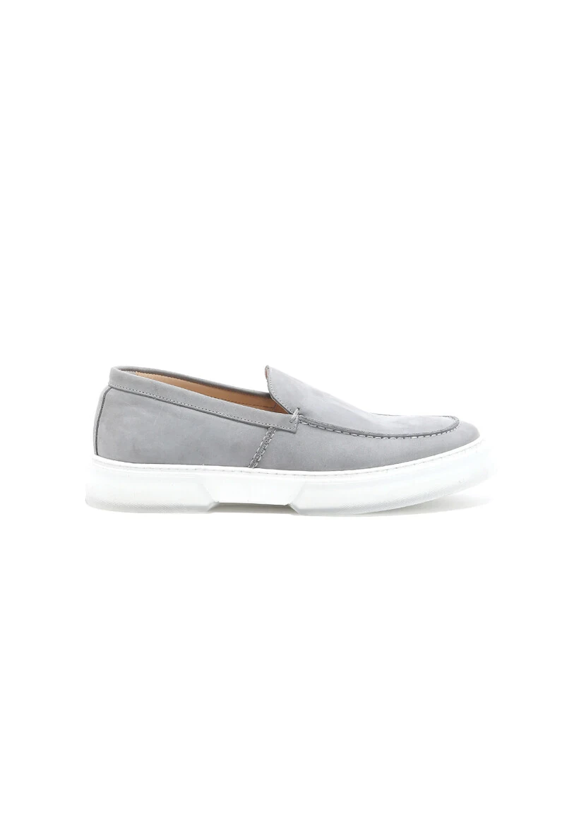 Grey Suede Casual Loafer - RAMSEY