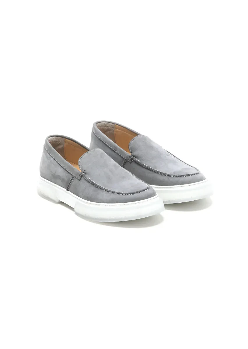Grey Suede Casual Loafer - 2
