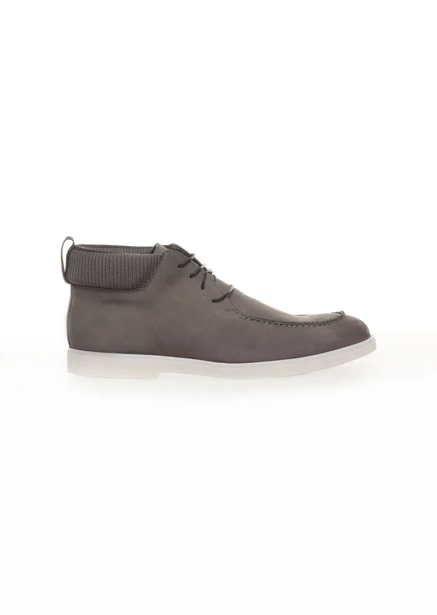 Grey Suede Casual Shoes - 1