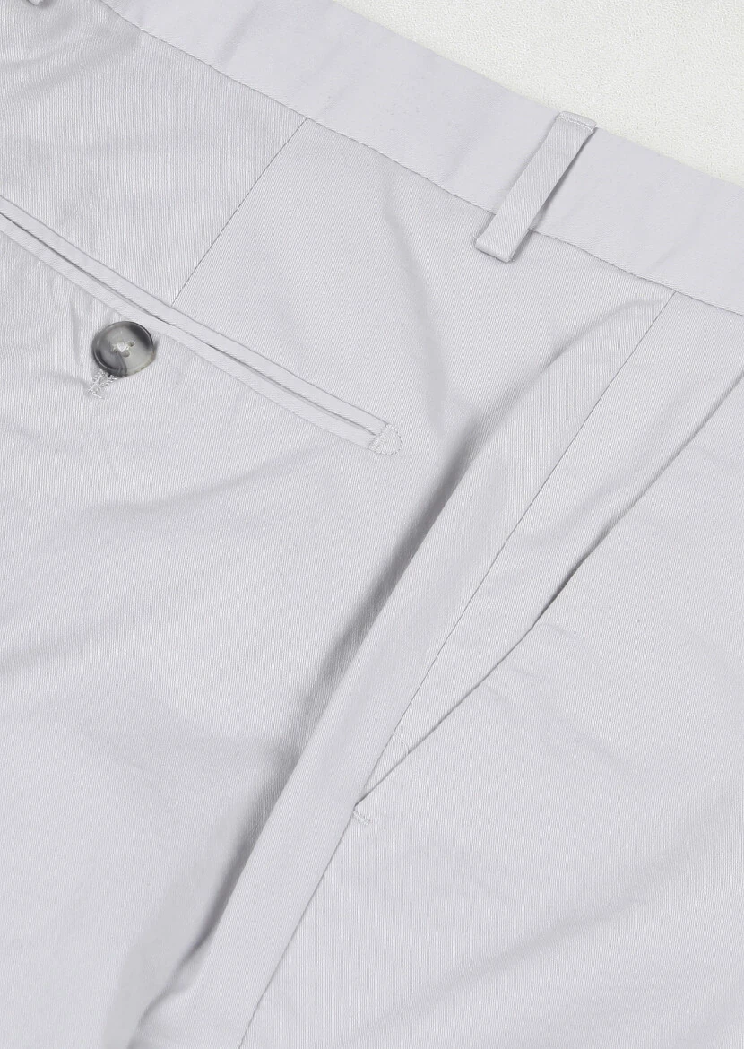 Gri Düz Dokuma Regular Fit Casual %100 Pamuk Pantolon - 2