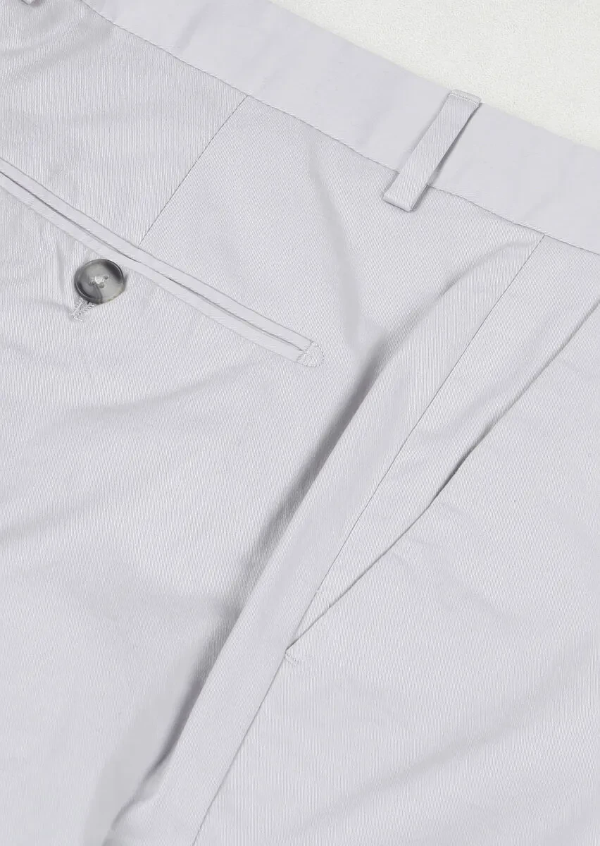 Gri Düz Dokuma Regular Fit Casual %100 Pamuk Pantolon - 2