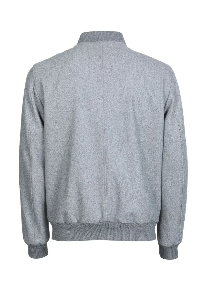 Gri Regular Fit Dik Yaka Casual Dokuma Mont - 7