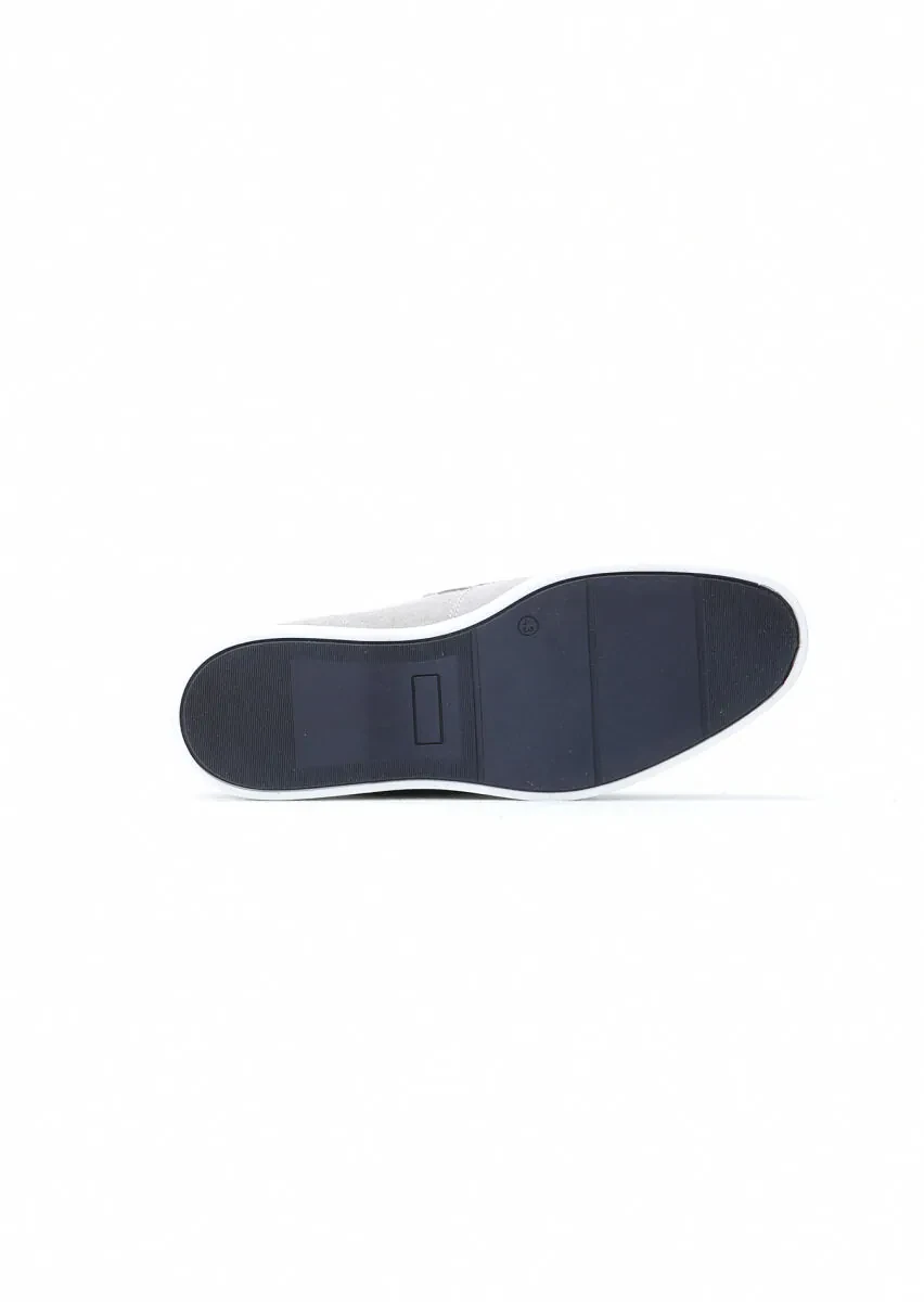 Gri Süet Casual Loafer - 5