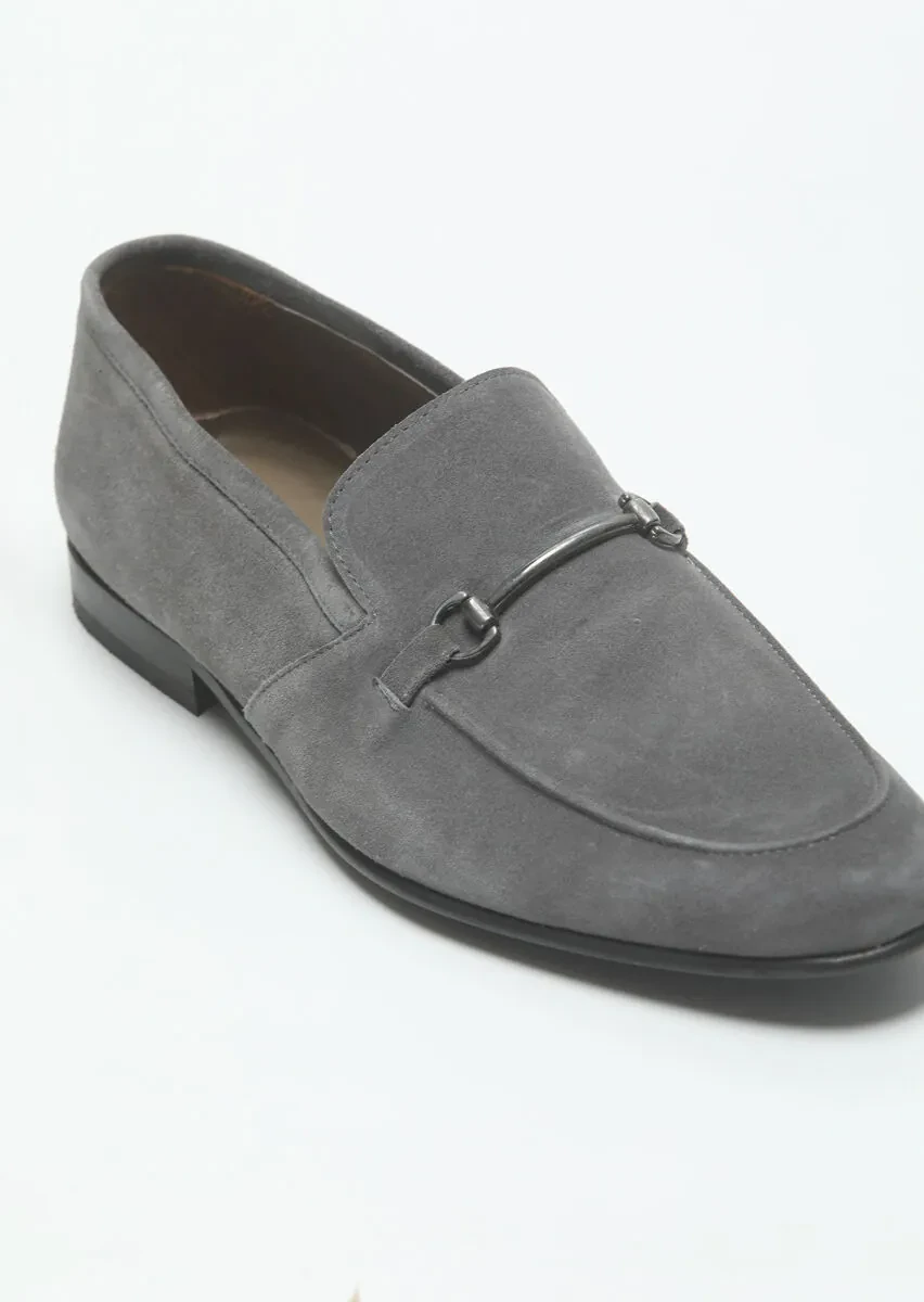 Gri Süet Klasik Loafer - 2