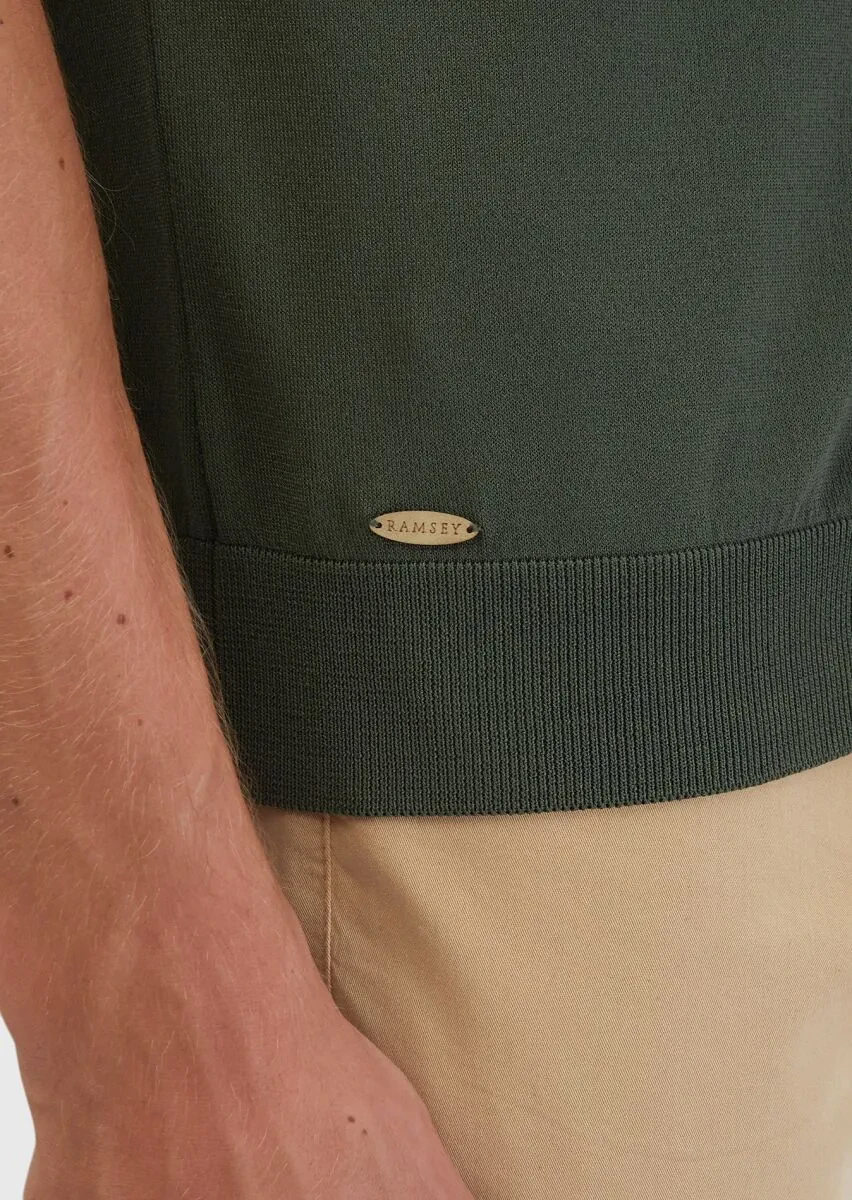 Haki Bisiklet Yaka Jakarlı Triko - 6