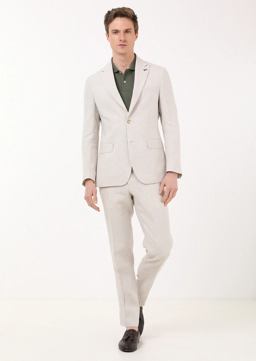 Haki Jakarlı Polo Yaka %100 Pamuk T-Shirt - 5