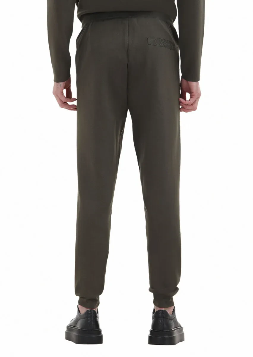 Haki Örme Regular Fit Casual Trıko Pantolon - 4