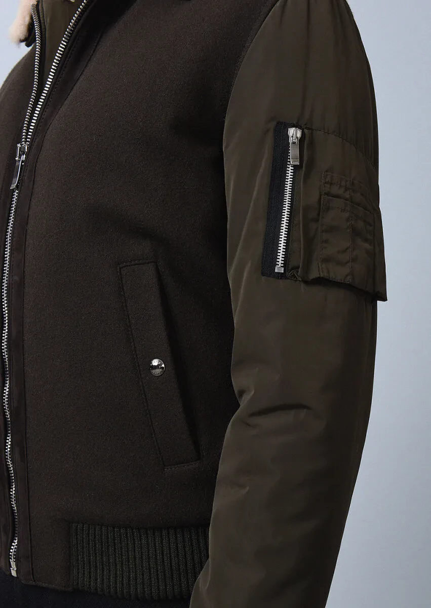 Haki Regular Fit Gömlek Yaka Casual Dokuma Mont - 4