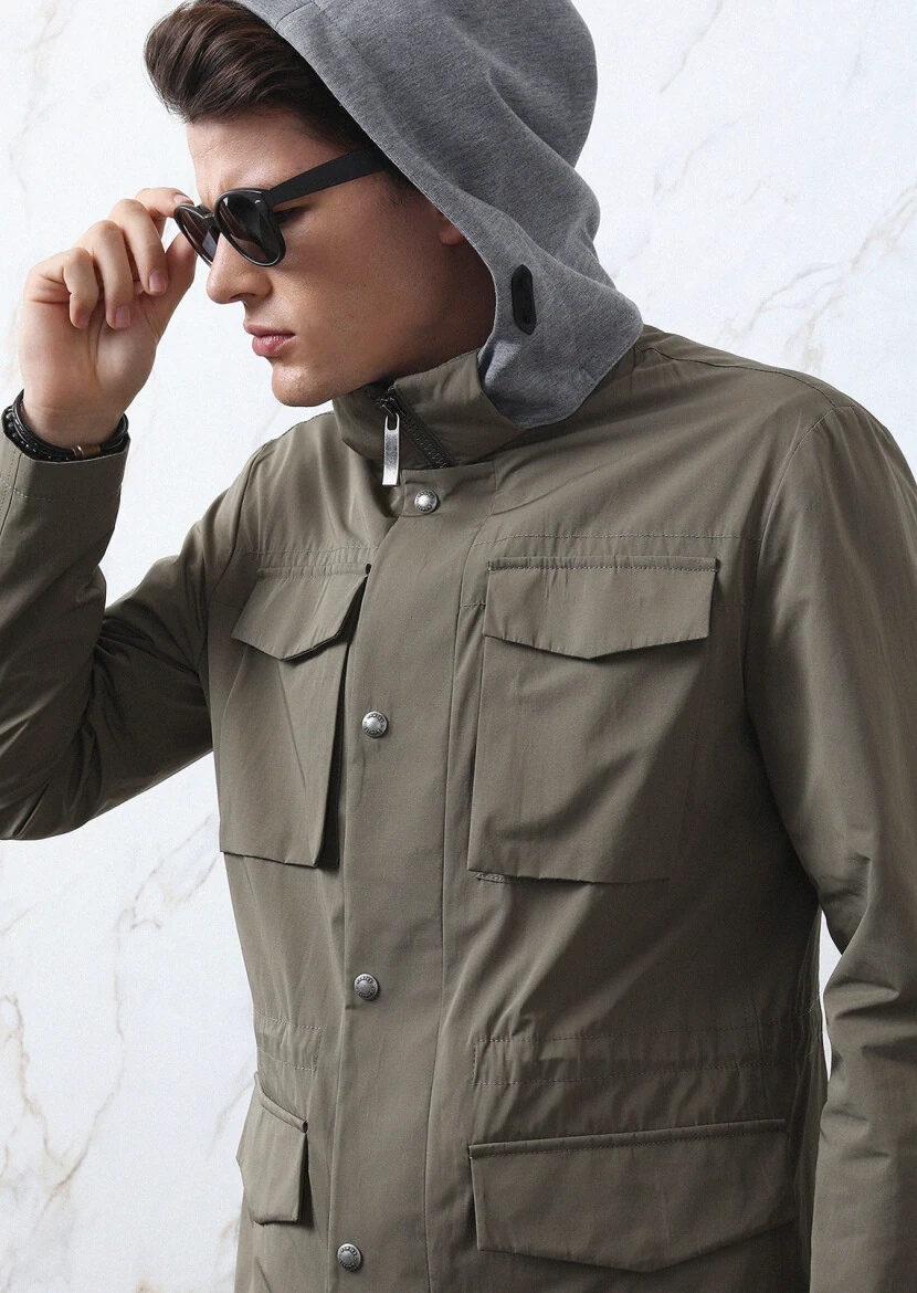 Haki Regular Fit Pamuk Karışımlı Spor Ceket - 5