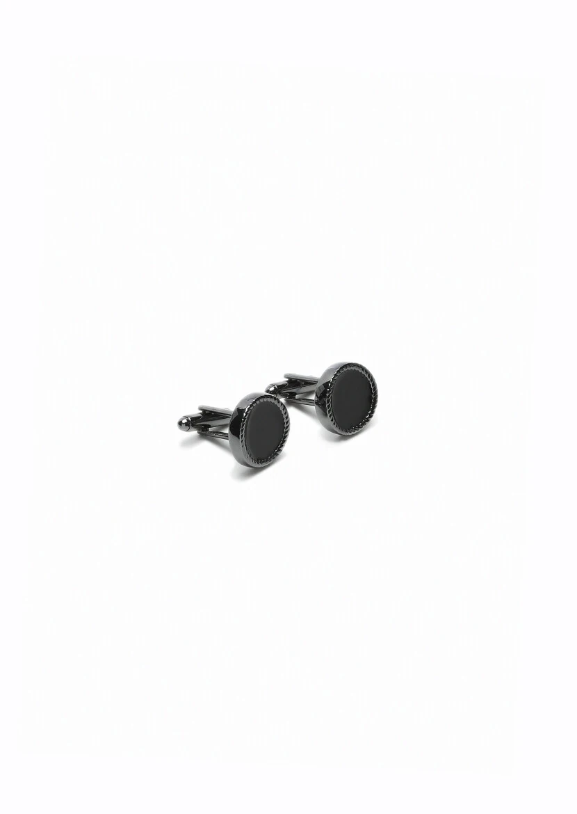 Hard Coal Brass Cuff Link - 1