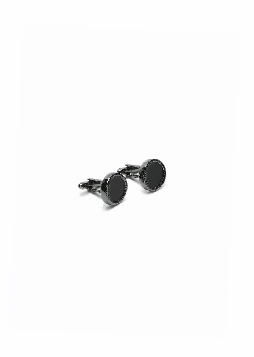 Hard Coal Brass Cuff Link - 1