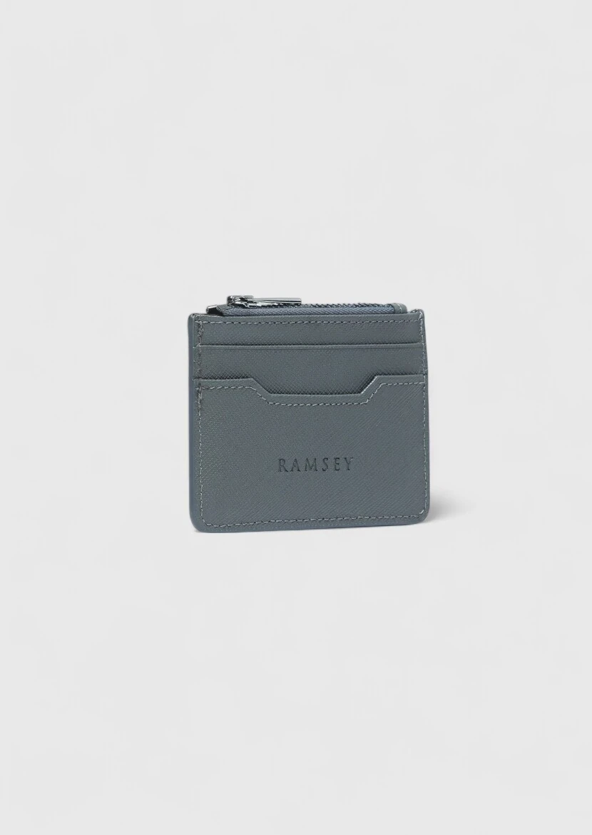 Hard Coal Cow Leather Card Holder - RAMSEY