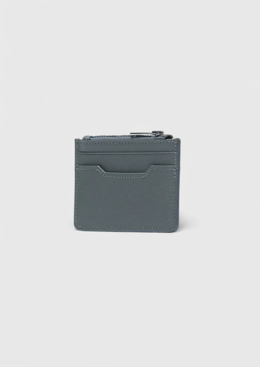 Hard Coal Cow Leather Card Holder - RAMSEY