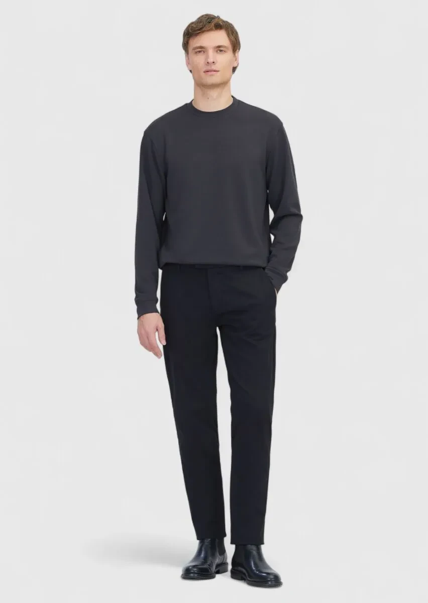 Hard Coal Crew Neck Plain Sweatshirt - 2
