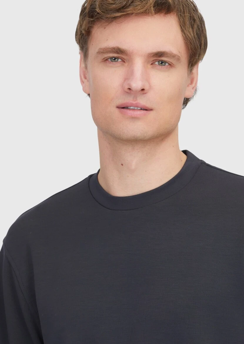 Hard Coal Crew Neck Plain Sweatshirt - 3