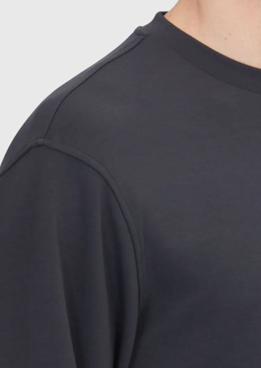 Hard Coal Crew Neck Plain Sweatshirt - 5