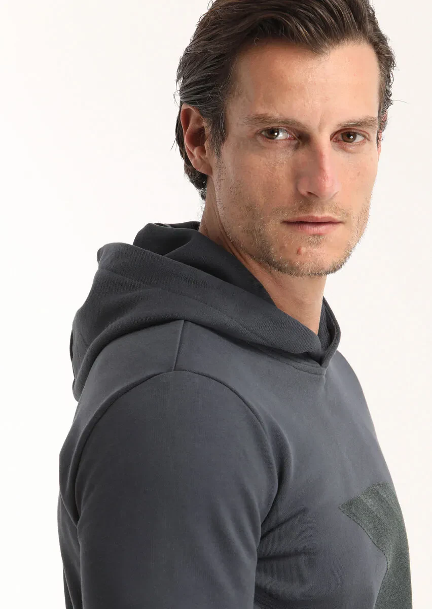 Hard Coal Hooded Printed Sweatshirt - 3