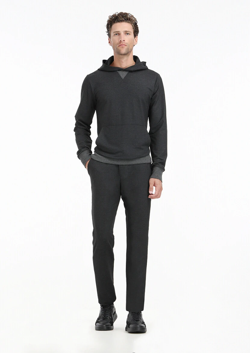 Hard Coal Hooded Striped Sweatshirt - 1