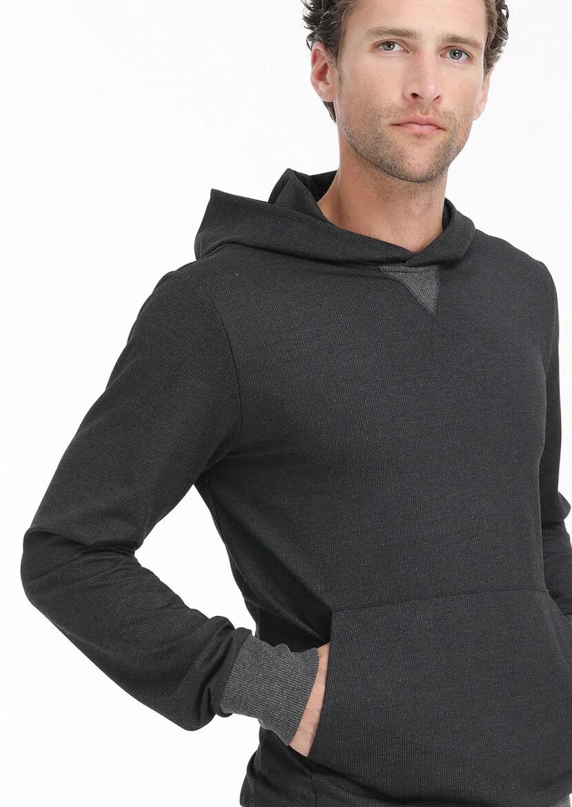 Hard Coal Hooded Striped Sweatshirt - 4