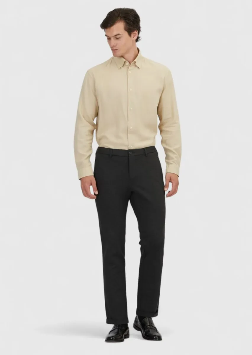 Hard Coal Knitting Jogging Fit Casual Trousers - 1