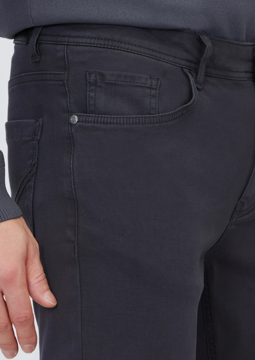 Hard Coal Knitting Slim Fit Casual Cotton Blended Trousers - 3