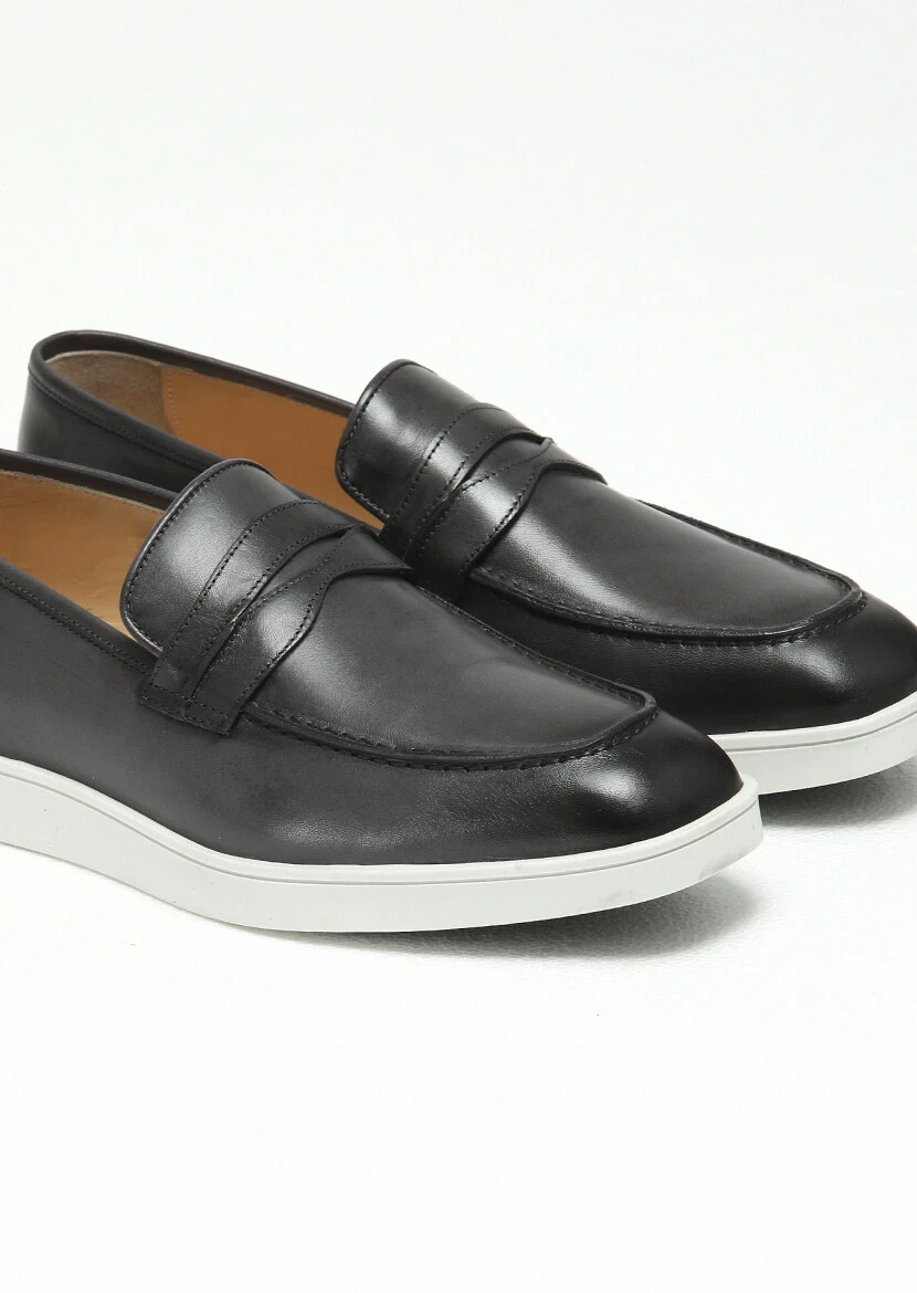 Hard Coal Leather Casual Loafer - 3